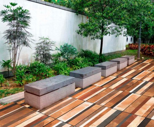 Fire Multicolour Porcelain Paving